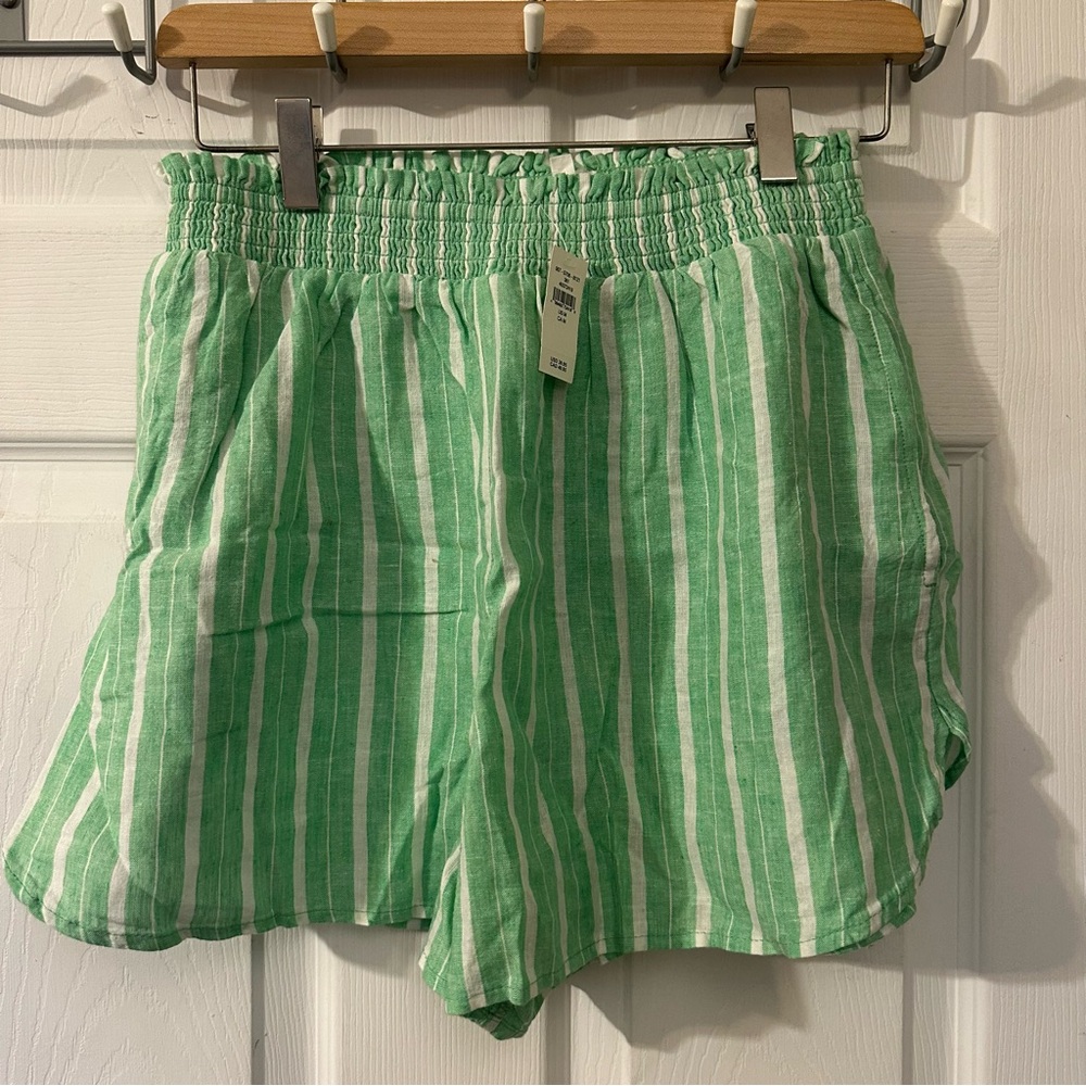 Aerie NWT Green Striped Shorts, M